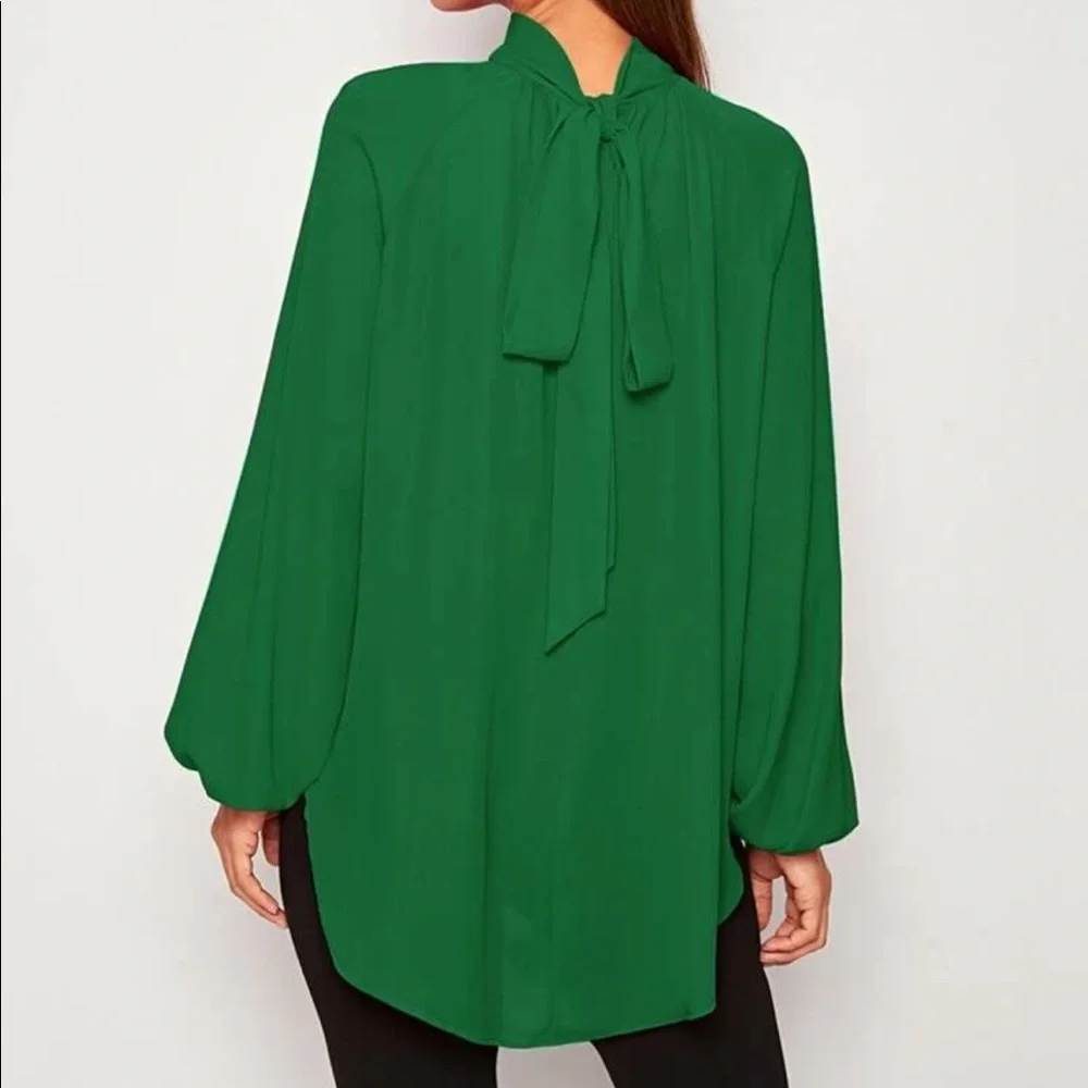 Green  lantern sleeve blouse